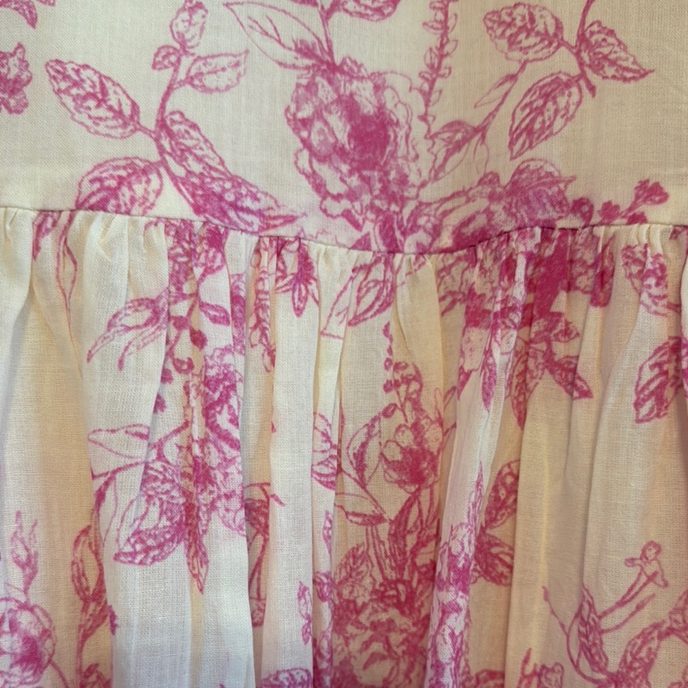 Pink Floral Ruffle Tiered Mini Dress - Picture 2 of 3